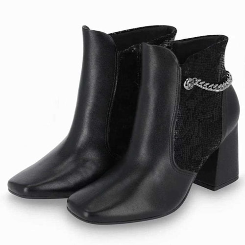 Bota Piccadilly Cano Curto 751004 Preto