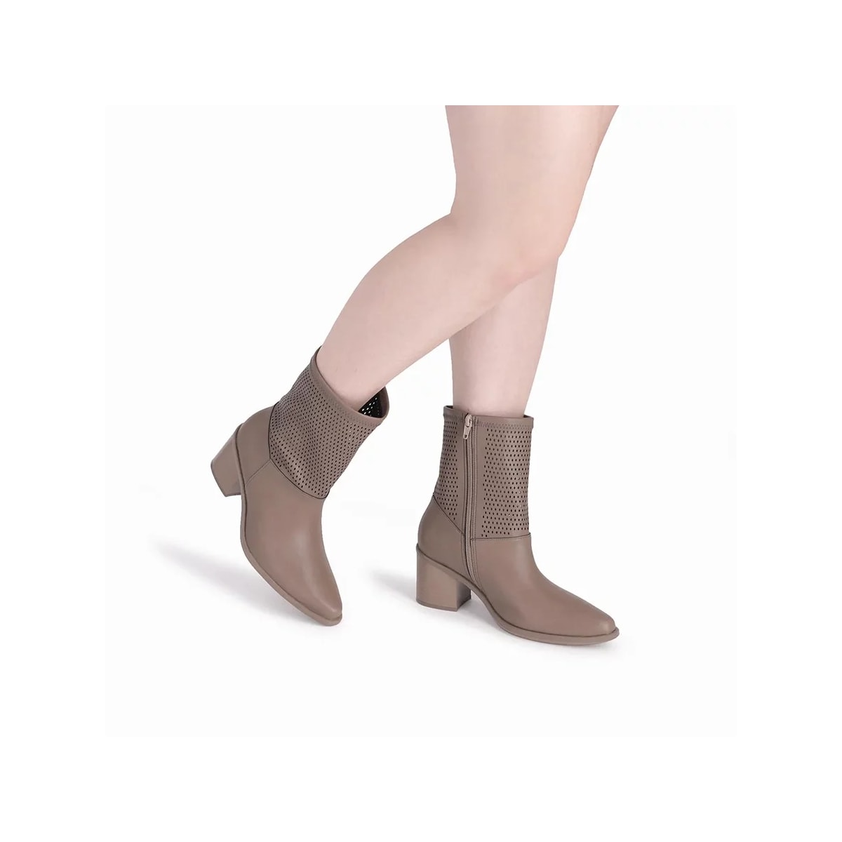 Bota Piccadilly Cano Curto 766004 Taupe Bota Piccadilly Cano Curto 766004 Taupe