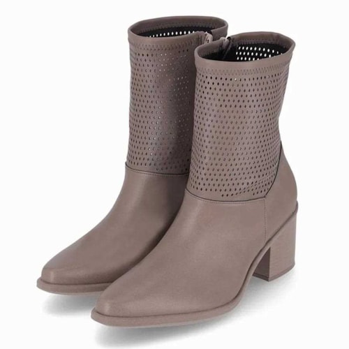 Detalhe - Bota Piccadilly Cano Curto 766004 Taupe