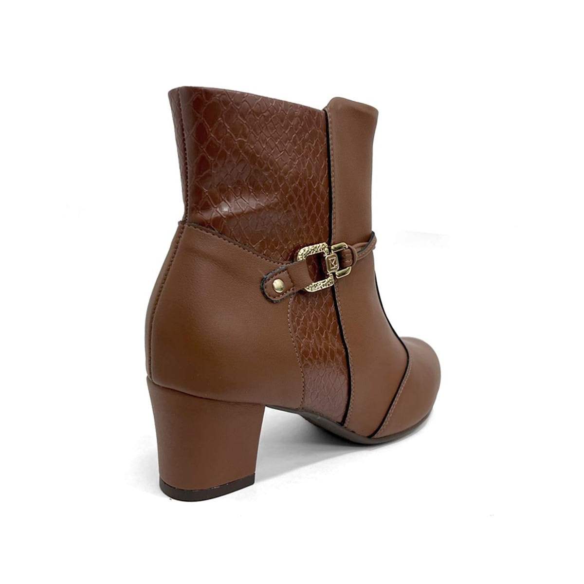 Bota Piccadilly Cano Curto Salto Baixo 110202 Conhaque