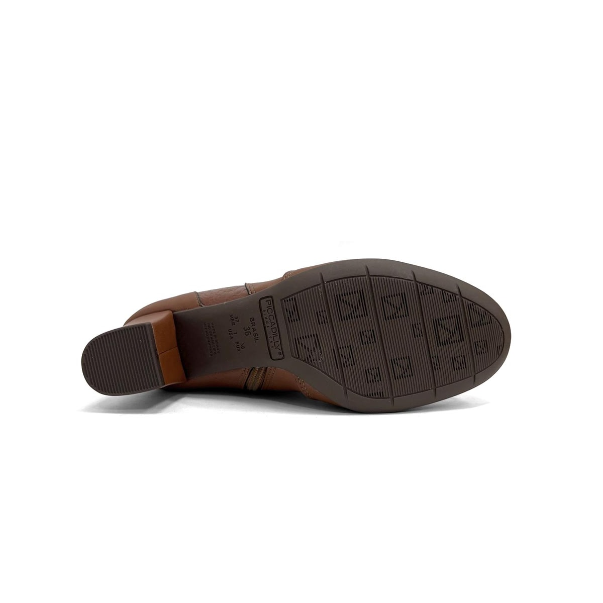 Bota Piccadilly Cano Curto Salto Baixo 110202 Conhaque