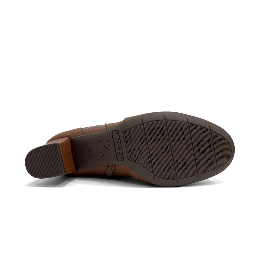 Bota Piccadilly Cano Curto Salto Baixo 110202 Conhaque Bota Piccadilly Cano Curto Salto Baixo 110202 Conhaque