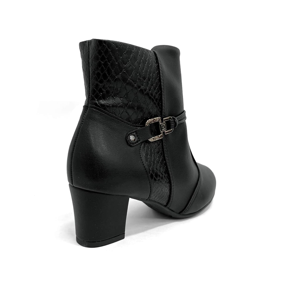 Bota Piccadilly Cano Curto Salto Baixo 110202 Preto