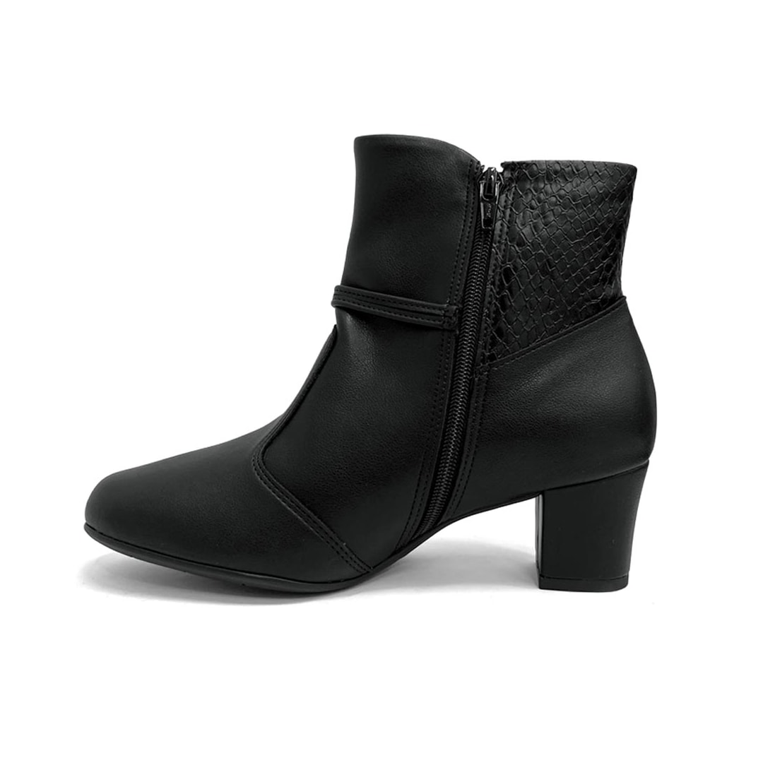 Bota Piccadilly Cano Curto Salto Baixo 110202 Preto Bota Piccadilly Cano Curto Salto Baixo 110202 Preto
