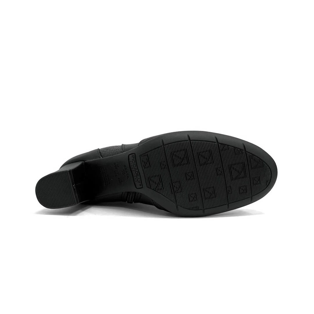 Bota Piccadilly Cano Curto Salto Baixo 110202 Preto Bota Piccadilly Cano Curto Salto Baixo 110202 Preto