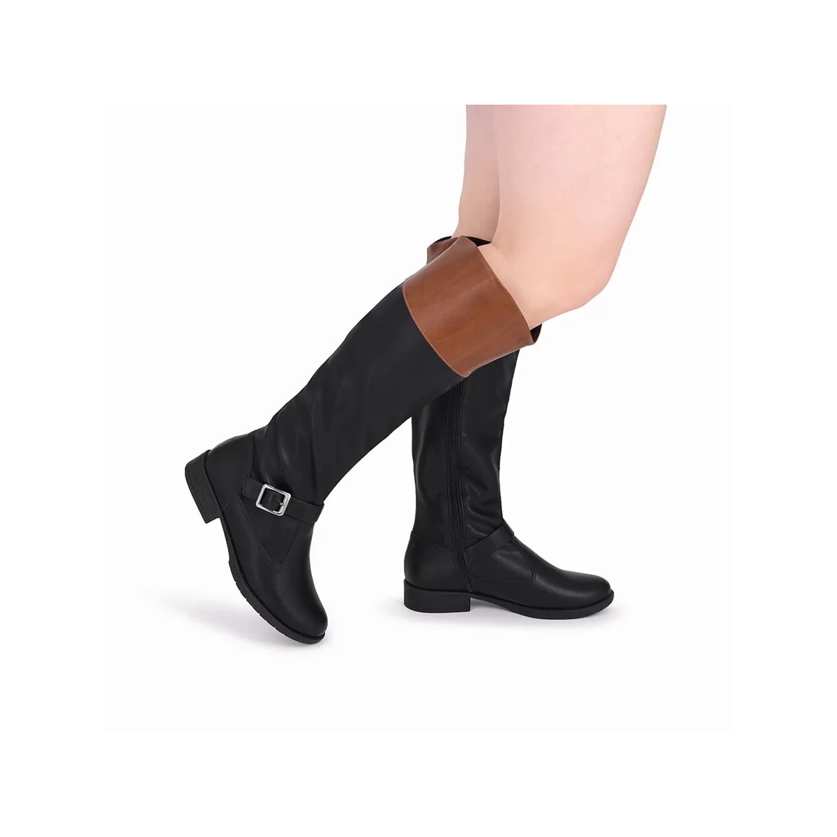 Bota Piccadilly Cano Longo 653005 Preto/Caramelo Bota Piccadilly Cano Longo 653005 Preto/Caramelo