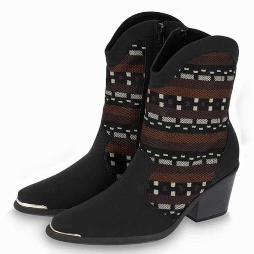 Detalhe - Bota Piccadilly Western Cano Médio 761012 Preto