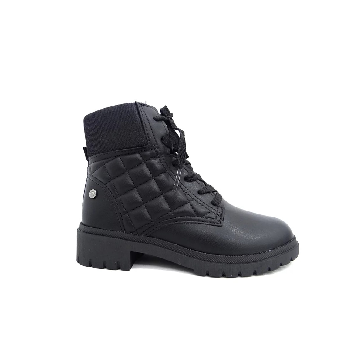 Bota Pink Cats Coturno Infantil V3351 Preto Bota Pink Cats Coturno Infantil V3351 Preto