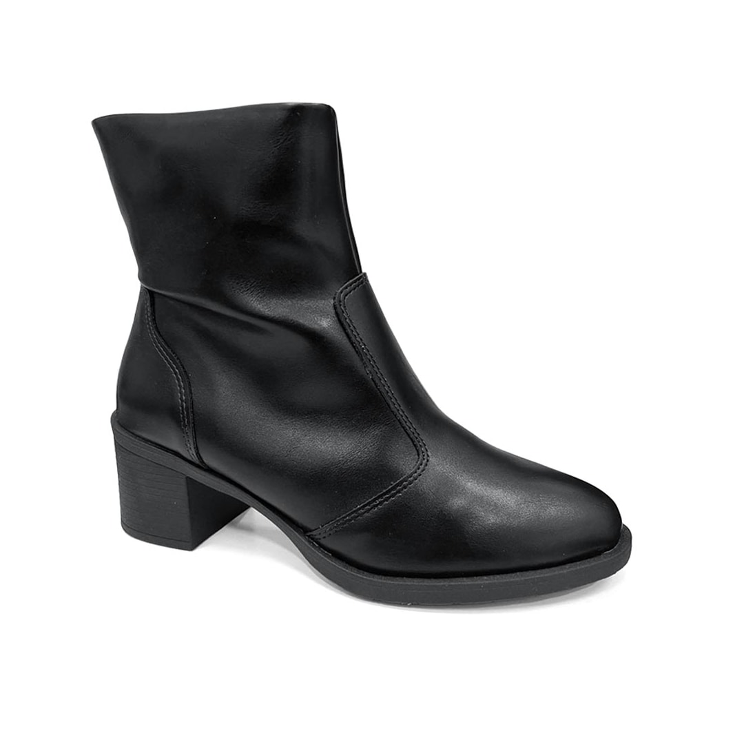 Bota Sua Cia Cano Curto Salto Baixo 8438.16481 Preto