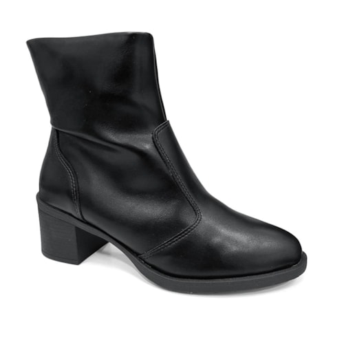 Bota Sua Cia Cano Curto Salto Baixo 8438.16481 Preto
