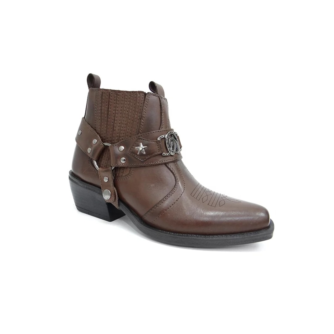 Bota Texana Country Masculina Couro 9005 Cafe Bota Texana Country Masculina Couro 9005 Cafe