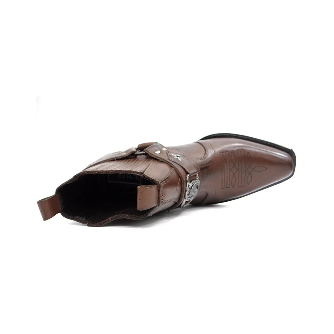 Bota Texana Country Masculina Couro 9005 Cafe Bota Texana Country Masculina Couro 9005 Cafe