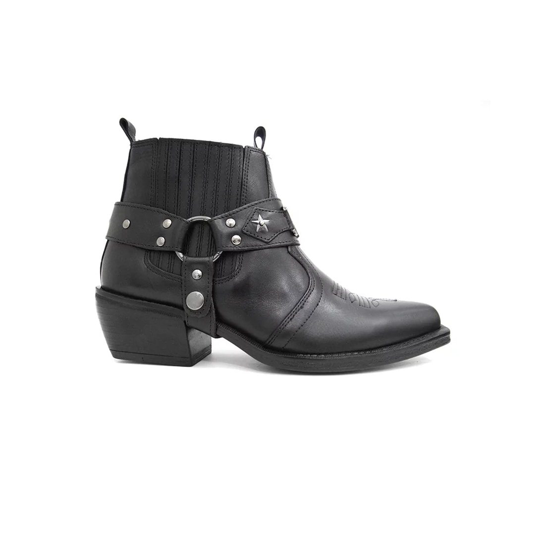 Bota Texana Country Masculina Couro 9005 Preto Bota Texana Country Masculina Couro 9005 Preto