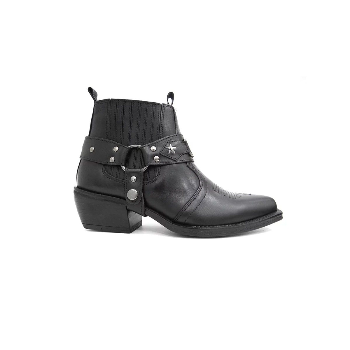 Bota Texana Country Masculina Couro 9005 Preto Bota Texana Country Masculina Couro 9005 Preto