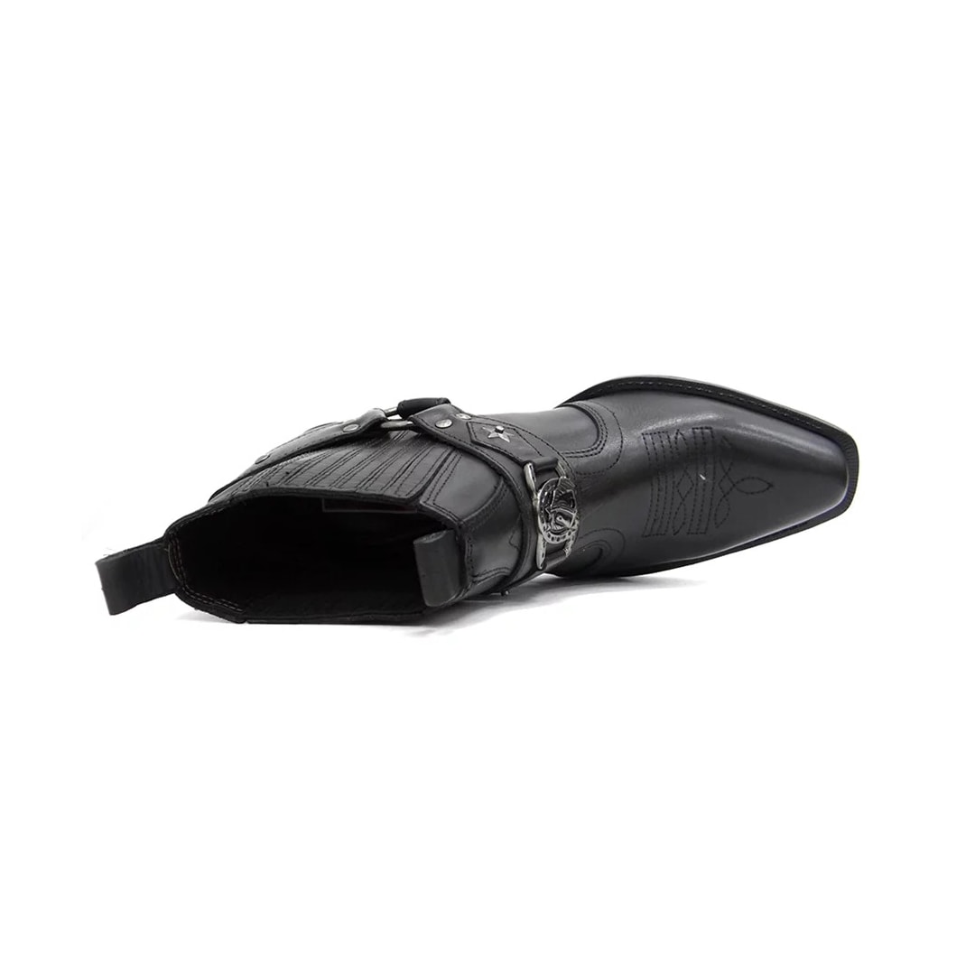 Bota Texana Country Masculina Couro 9005 Preto Bota Texana Country Masculina Couro 9005 Preto
