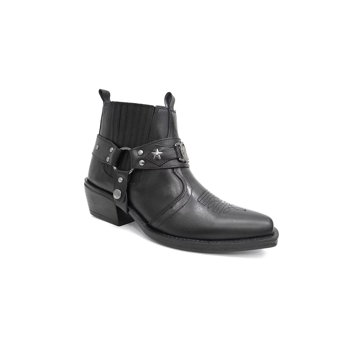 Bota Texana Country Masculina Couro 9005 Preto Bota Texana Country Masculina Couro 9005 Preto