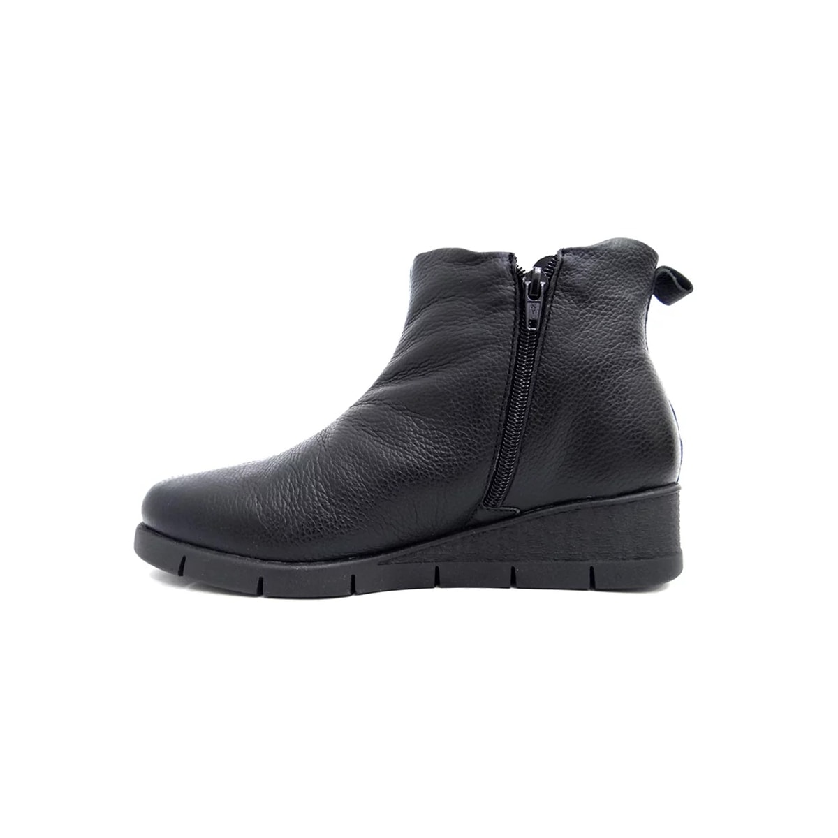 Bota Usaflex Couro Cano Baixo Ad0520 Preto