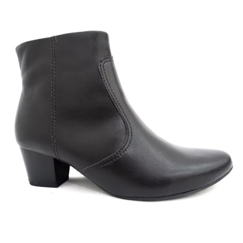 Bota Usaflex De Couro Conforto Q6689 Preto