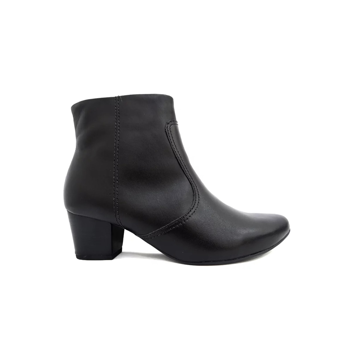 Bota Usaflex De Couro Conforto Q6689 Preto