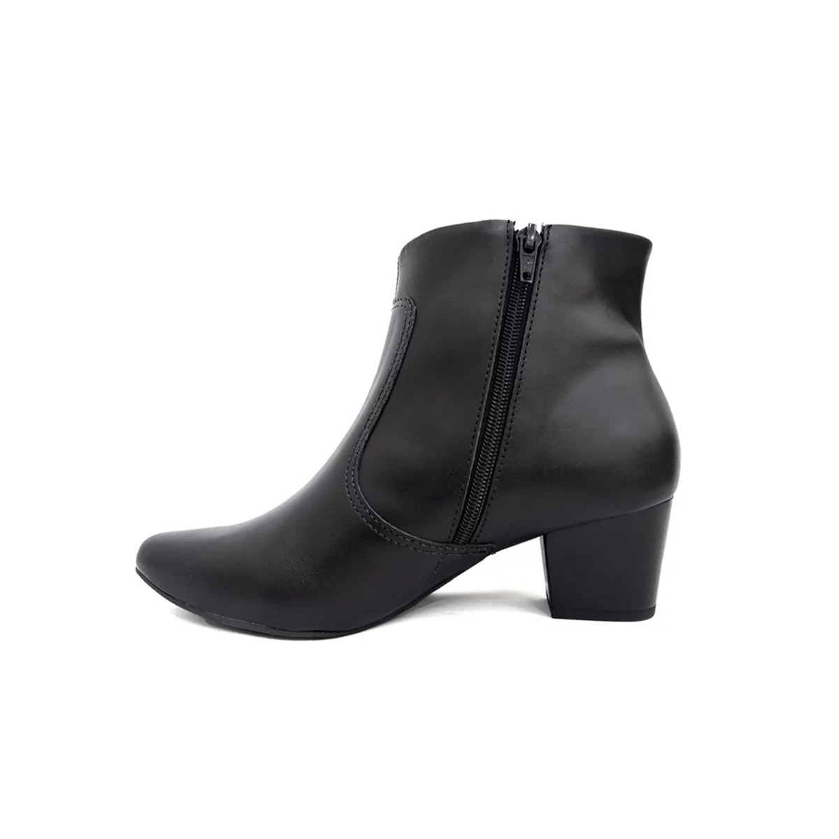 Bota Usaflex De Couro Conforto Q6689 Preto