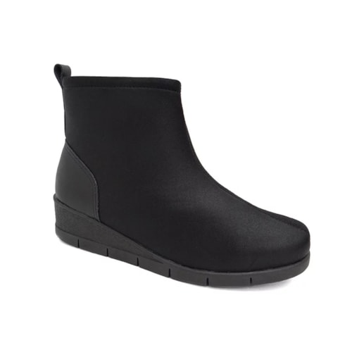 Bota Usaflex De Elastano Cano Curto Ad0522 Preto