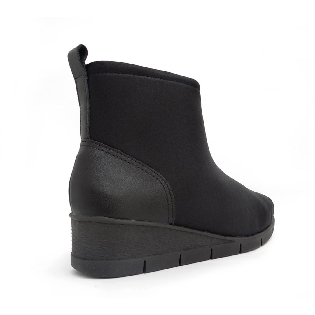 Bota Usaflex De Elastano Cano Curto Ad0522 Preto