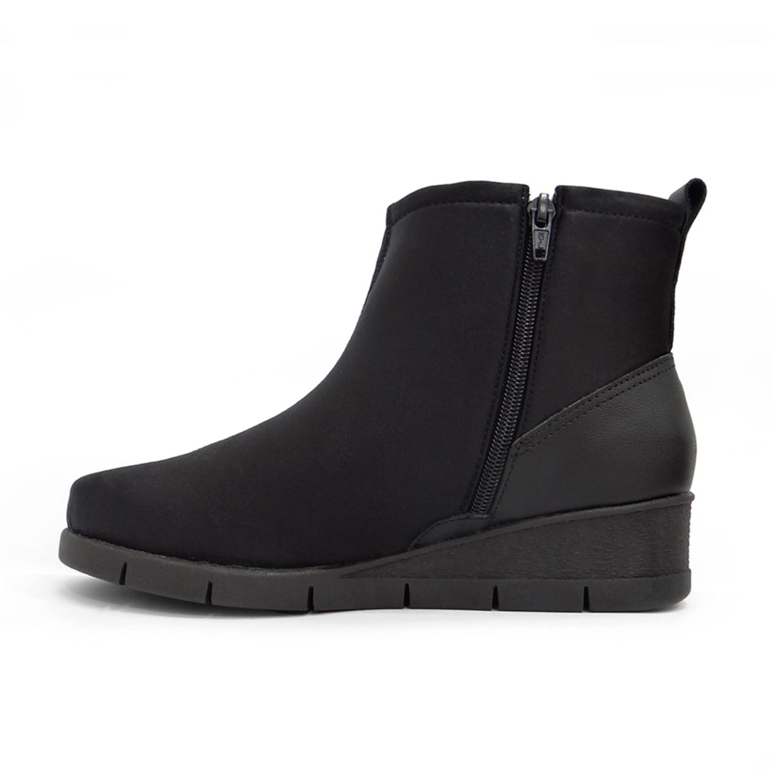 Bota Usaflex De Elastano Cano Curto Ad0522 Preto