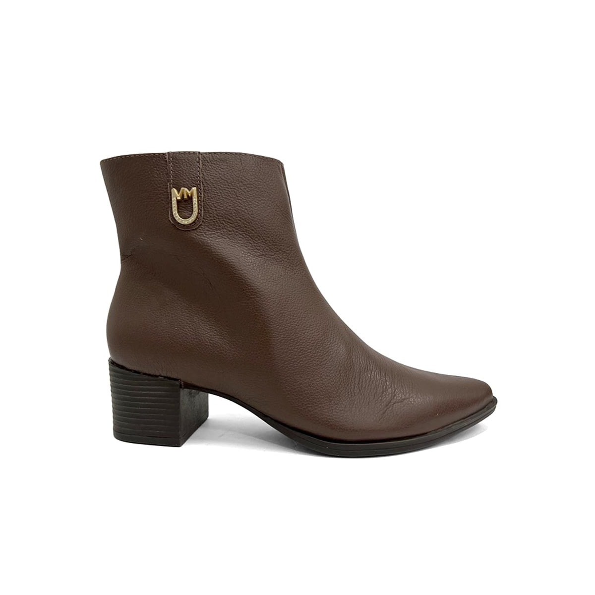 Bota Via Marte Cano Curto Couro 231-008-01 Dark Brown Bota Via Marte Cano Curto Couro 231-008-01 Dark Brown