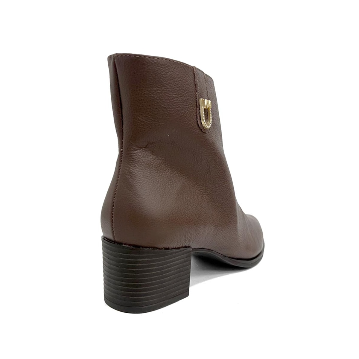 Bota Via Marte Cano Curto Couro 231-008-01 Dark Brown Bota Via Marte Cano Curto Couro 231-008-01 Dark Brown