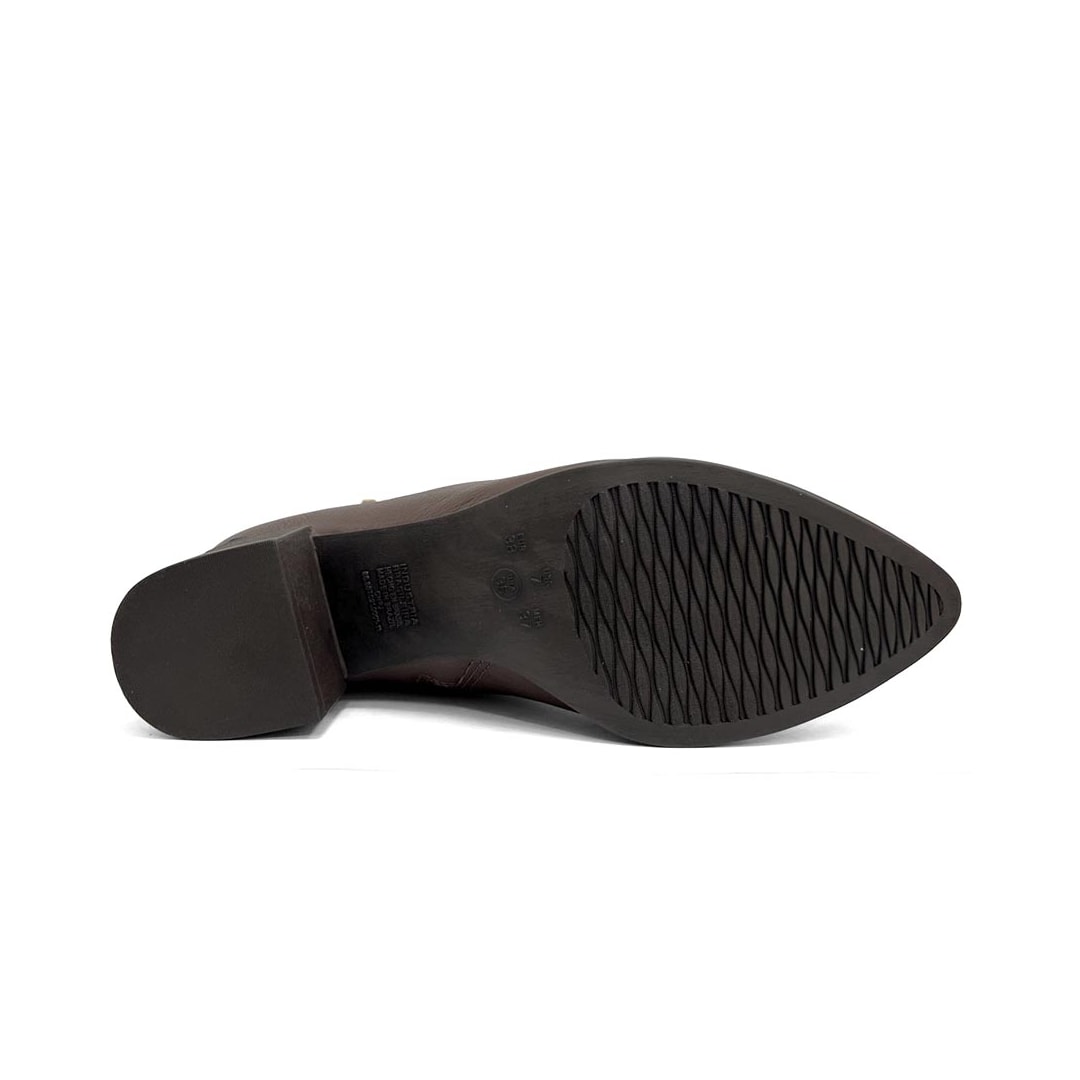Bota Via Marte Cano Curto Couro 231-008-01 Dark Brown Bota Via Marte Cano Curto Couro 231-008-01 Dark Brown