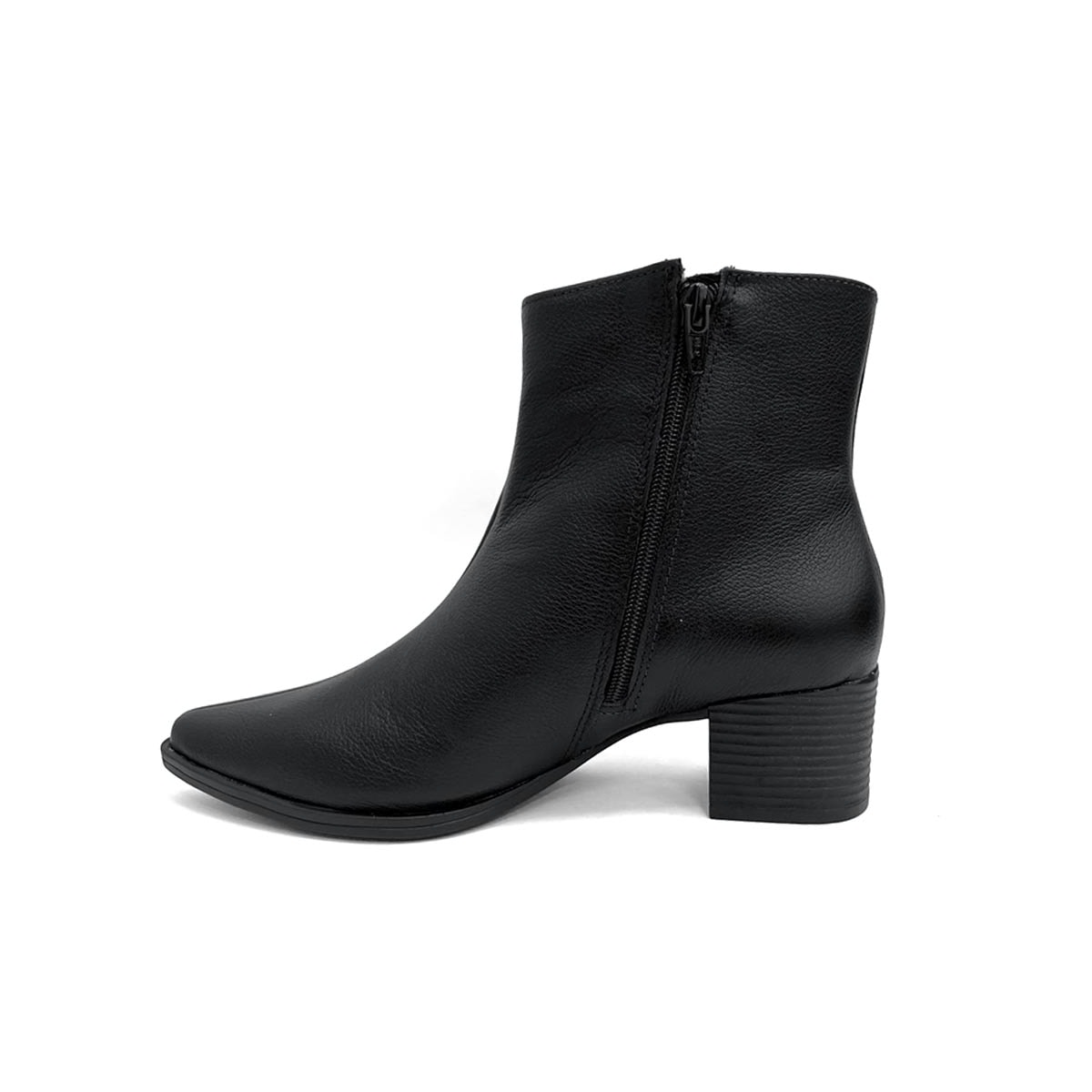 Bota Via Marte Cano Curto Couro 231-008-01 Preto Bota Via Marte Cano Curto Couro 231-008-01 Preto