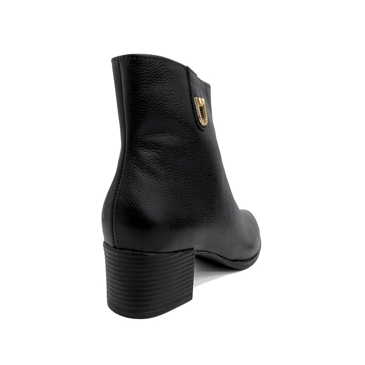 Bota Via Marte Cano Curto Couro 231-008-01 Preto Bota Via Marte Cano Curto Couro 231-008-01 Preto