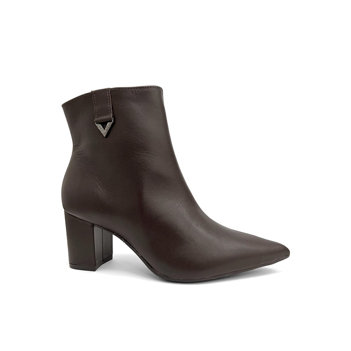 Bota Via Marte Cano Curto Salto Bloco 236-009-01 Cafe Bota Via Marte Cano Curto Salto Bloco 236-009-01 Cafe