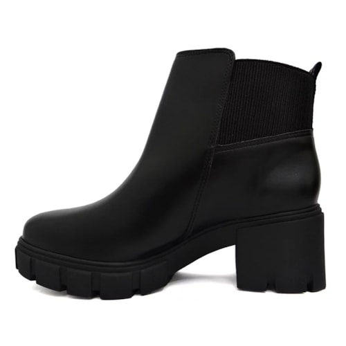 Detalhe - Bota Via Marte Chelsea Cano Curto 001-001 Preto