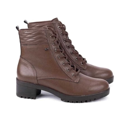 Bota Via Marte Coturno Feminino 22-701-01 Dark Brown