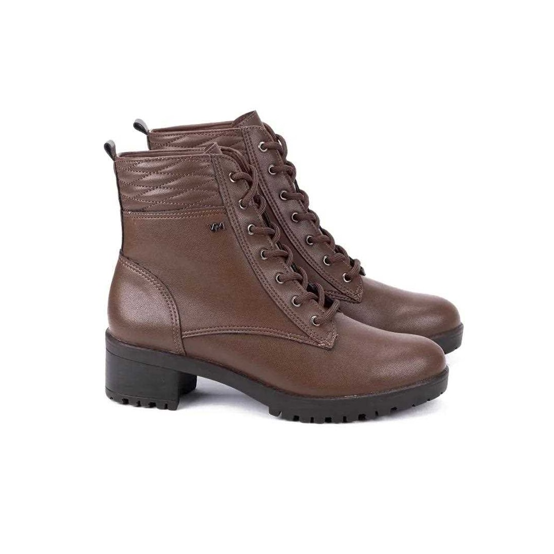 Bota Via Marte Coturno Feminino 22-701-01 Dark Brown Bota Via Marte Coturno Feminino 22-701-01 Dark Brown