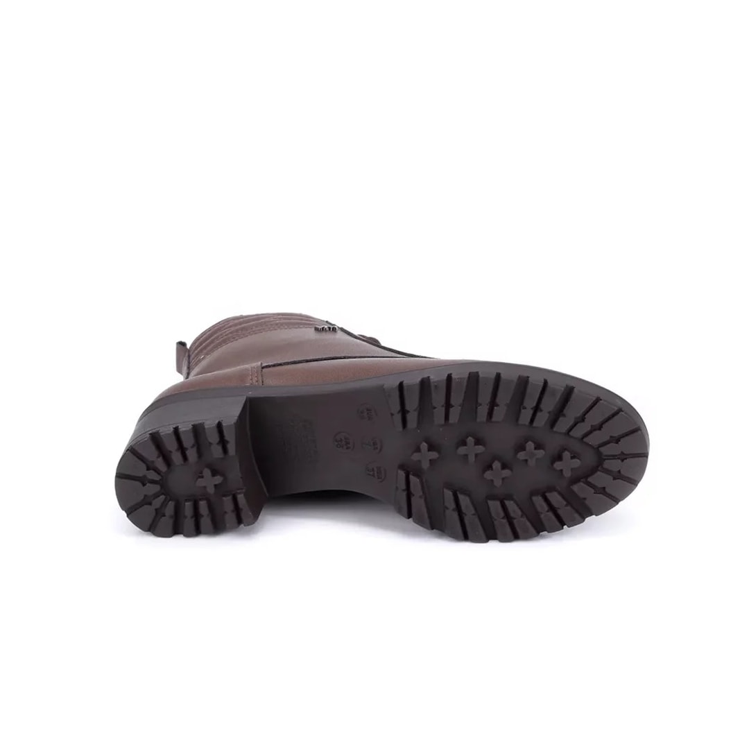 Bota Via Marte Coturno Feminino 22-701-01 Dark Brown