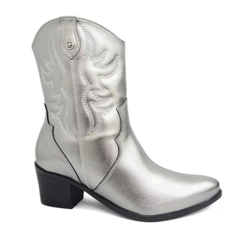 Bota Via Marte Western Cano Médio 23-1105 Pewter