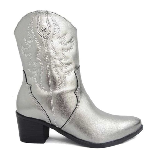 Bota Via Marte Western Cano Médio 23-1105 Pewter