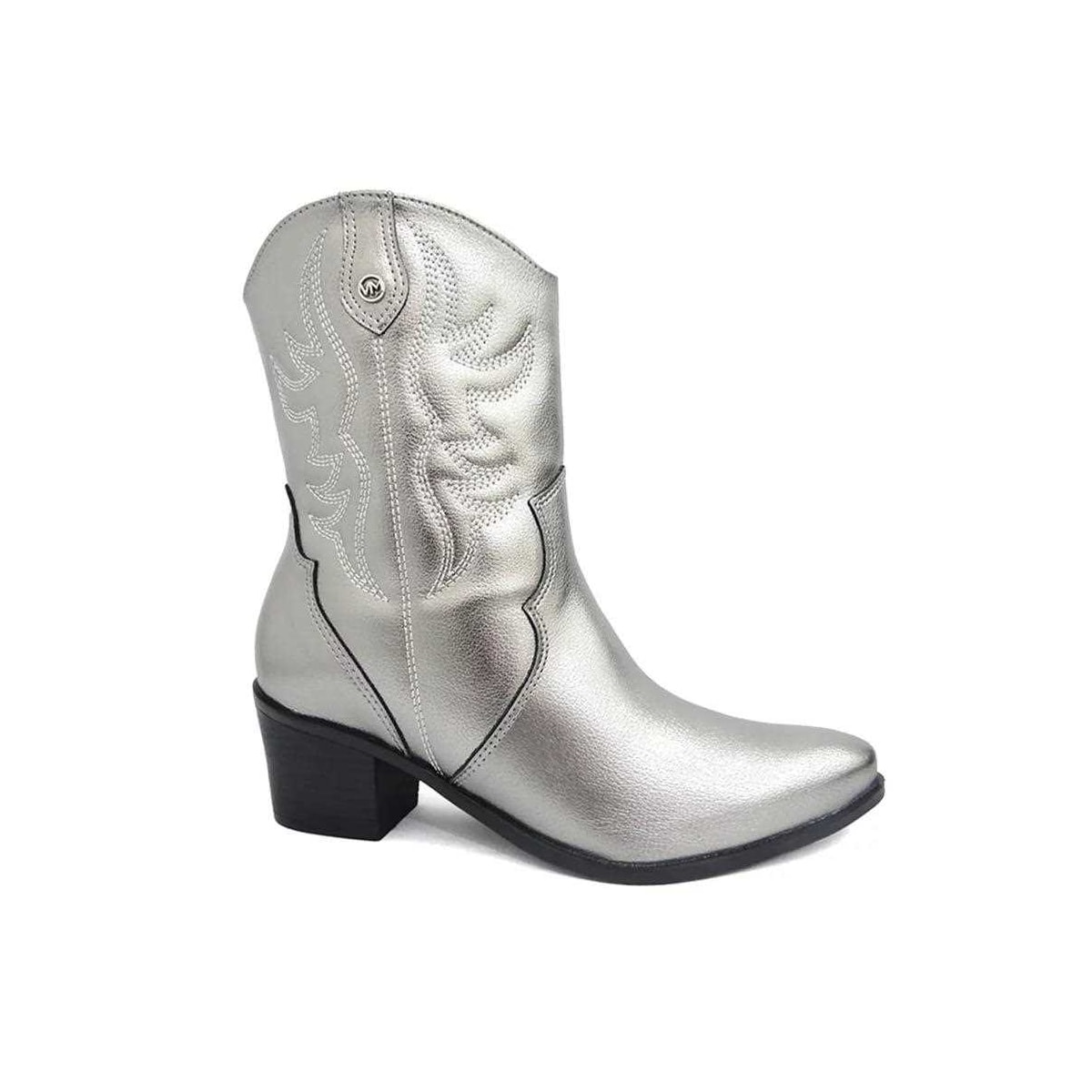 Bota Via Marte Western Cano Médio 23-1105 Pewter