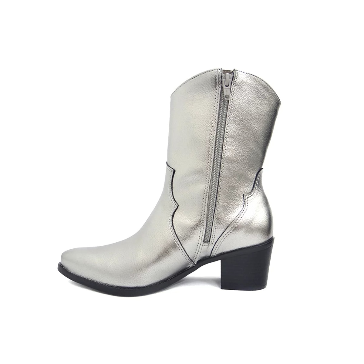 Bota Via Marte Western Cano Médio 23-1105 Pewter Bota Via Marte Western Cano Médio 23-1105 Pewter