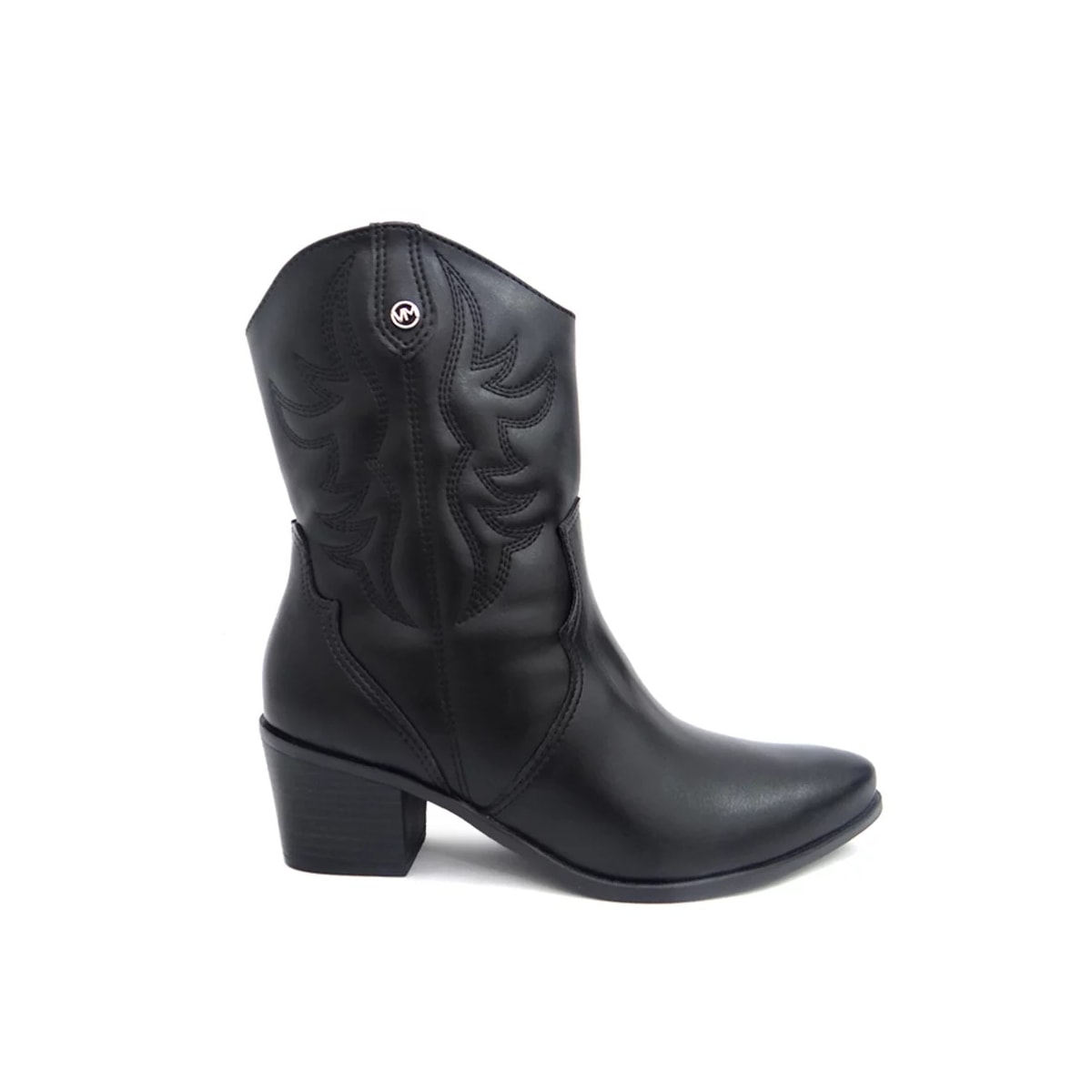 Bota Via Marte Western Cano Médio 23-1105 Preto Bota Via Marte Western Cano Médio 23-1105 Preto