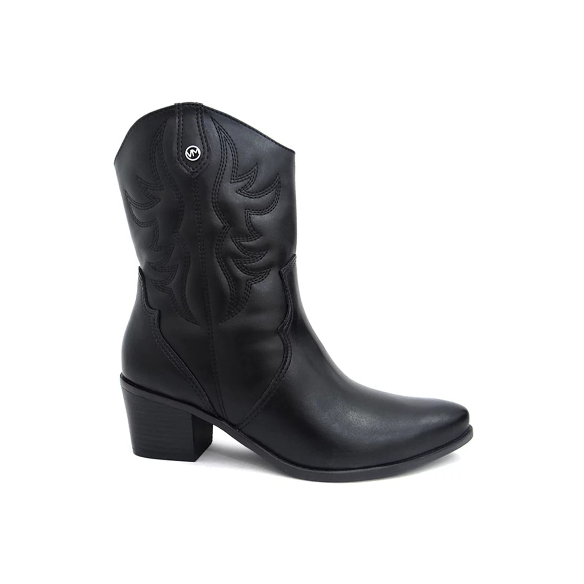 Bota Via Marte Western Cano Médio 23-1105 Preto Bota Via Marte Western Cano Médio 23-1105 Preto