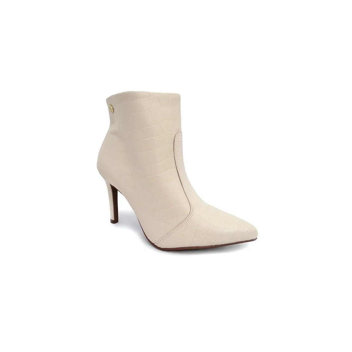 Bota Vizzano Cano Baixo Feminina 3049.225 Creme