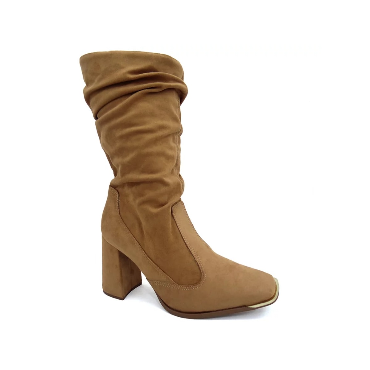 Bota Vizzano Feminina Camurça Strech 3085.205 Amendoa Bota Vizzano Feminina Camurça Strech 3085.205 Amendoa