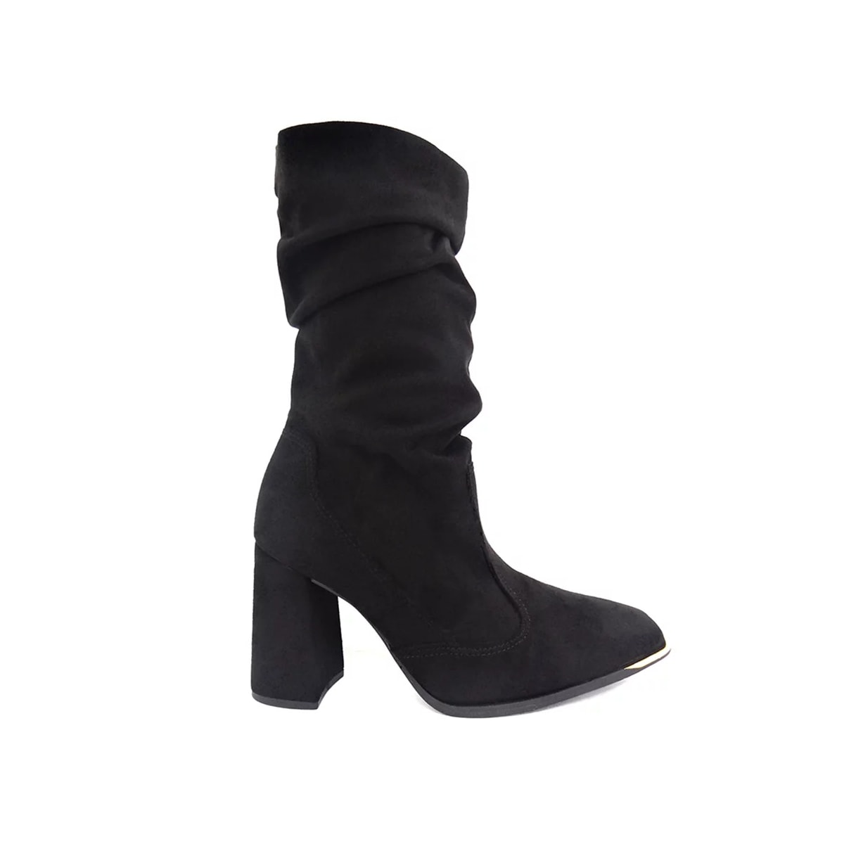 Bota Vizzano Feminina Camurça Strech 3085.205 Preto Bota Vizzano Feminina Camurça Strech 3085.205 Preto