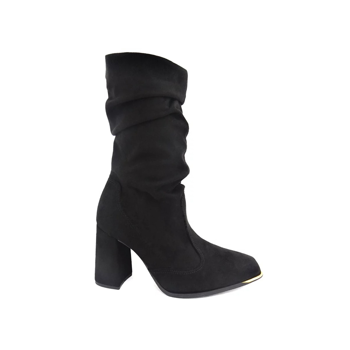 Bota Vizzano Feminina Camurça Strech 3085.205 Preto Bota Vizzano Feminina Camurça Strech 3085.205 Preto