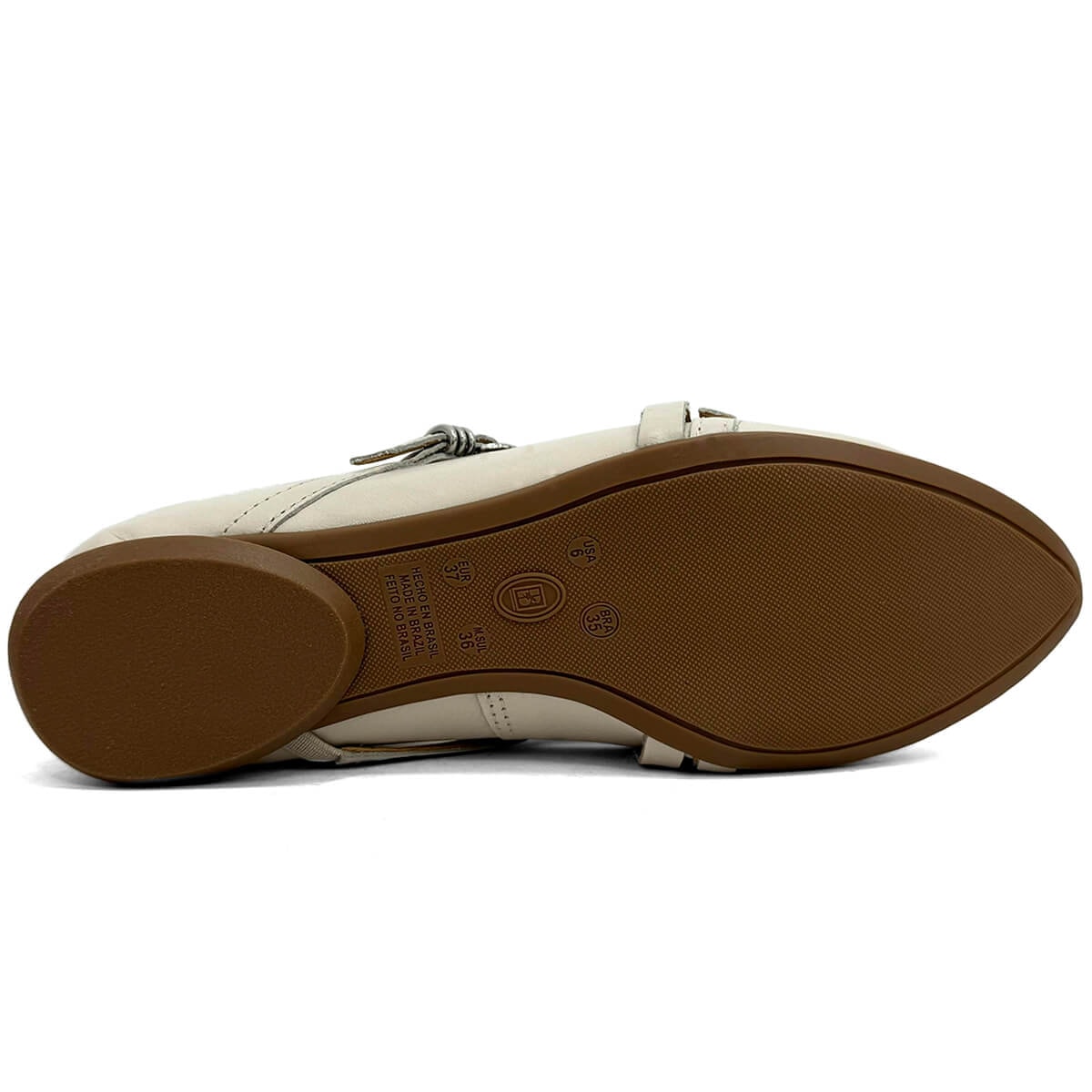 Bottero Sapatilha De Couro Bico Fino 360408-1 Off White