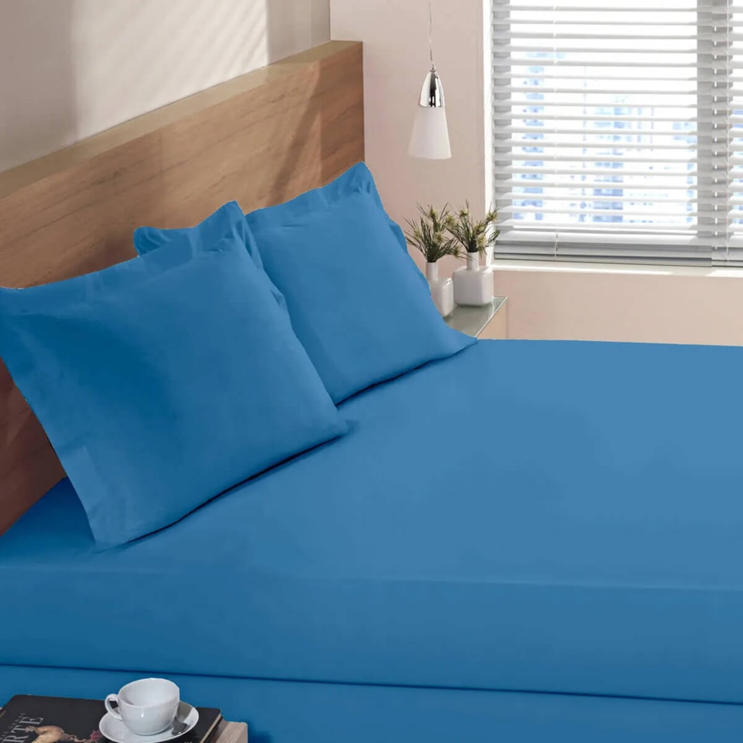 Bouton Fronhas 100% Algodao 2 Pcs 407 Azul Mariner
