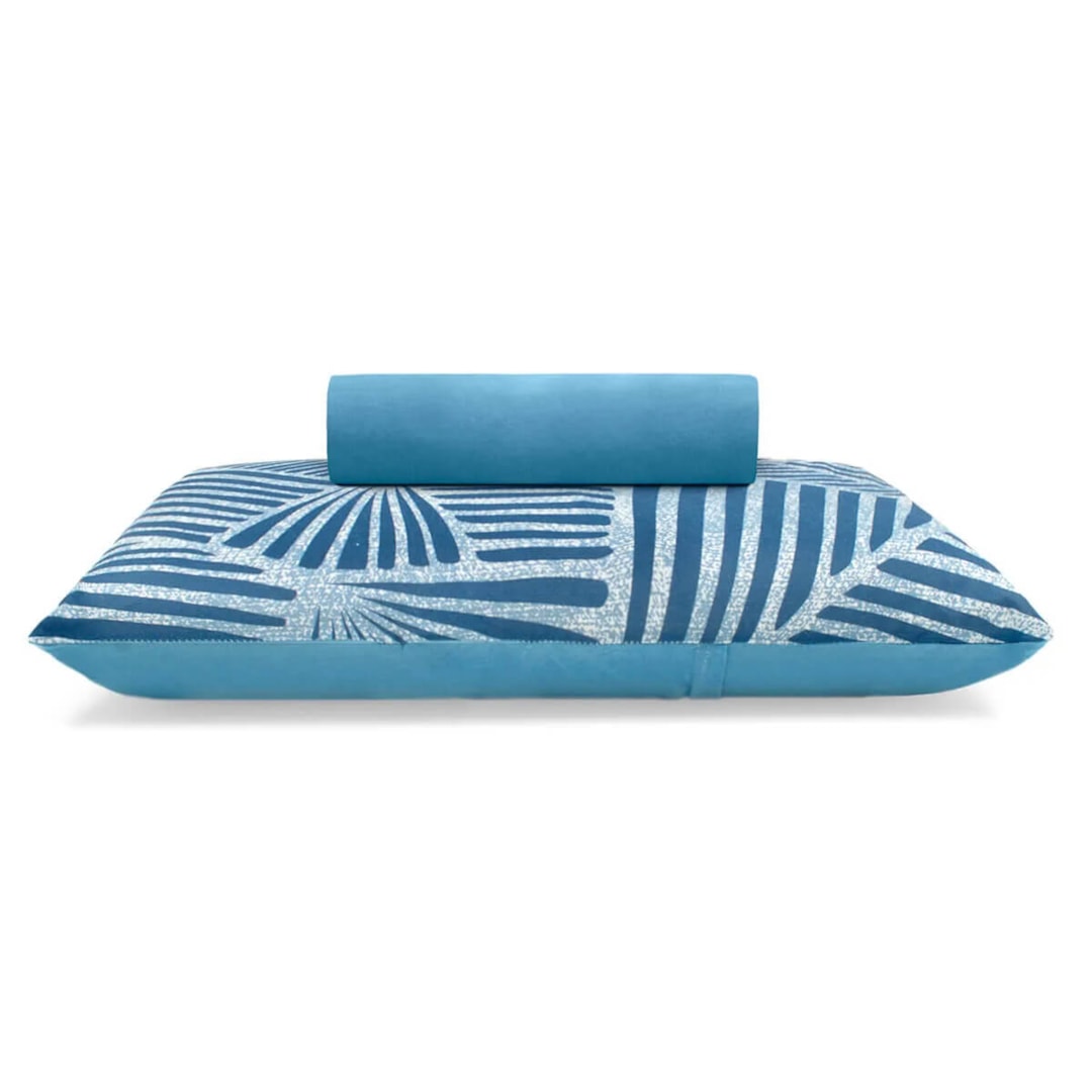 Bouton Jogo De Cama Basic Rolinho Solteiro King 2 Pcs Noronha Azul Bouton Jogo De Cama Basic Rolinho Solteiro King 2 Pcs Noronha Azul